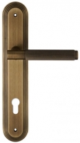 Дверная ручка Extreza TUBA 126 на планке PL05 матовая бронза F03 под цилиндровый механизм CYL