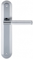 Дверная ручка Extreza TUBA 126 на планке PL05 полированный хром F04 без доп. запирания PASS