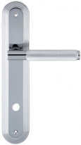 Дверная ручка Extreza TUBA 126 на планке PL05 полированный хром F04 сантехническая завертка WC
