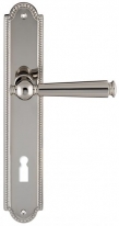 Дверная ручка Extreza ANNET 329 на планке PL03 полированный никель F21 под кабинетный ключ KEY