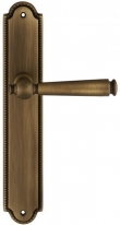Дверная ручка Extreza ANNET 329 на планке PL03 матовая бронза F03 без доп. запирания PASS