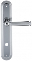 Дверная ручка Extreza ANNET 329 на планке PL05 матовый хром F05 / полированный хром F04 сантехническая завертка WC