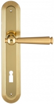 Дверная ручка Extreza ANNET 329 на планке PL05 полированная латунь F01 под кабинетный ключ KEY