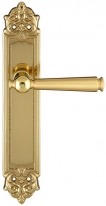 Дверная ручка Extreza ANNET 329 на планке PL02 полированная латунь F01 без доп. запирания PASS