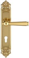 Дверная ручка Extreza ANNET 329 на планке PL02 полированная латунь F01 под цилиндровый механизм CYL