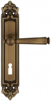 Дверная ручка Extreza ANNET 329 на планке PL02 матовая бронза F03 под кабинетный ключ KEY