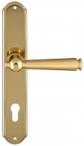 Дверная ручка Extreza ANNET 329 на планке PL01 полированная латунь F01 под цилиндровый механизм CYL
