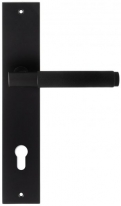 Дверная ручка Extreza Hi-Tech TUBA 126 на планке PL11 черный F22 под цилиндровый механизм CYL