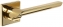 Дверная ручка Extreza Hi-tech SANTA 128 на квадратной розетке R15 полированная латунь F01