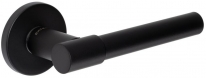 Дверная ручка Extreza Hi-tech Slim NUVO 125 на круглой розетке R16 черный F22