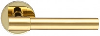 Дверная ручка Extreza Hi-tech Slim NUVO 125 на круглой розетке R16 полированная латунь F01