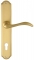 Дверная ручка Extreza AGATA (Агата) 310 на планке PL01 матовая латунь F02 под цилиндровый механизм CYL