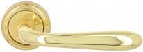 Дверная ручка Extreza ALDO (Алдо) 331 на розетке R01 полированная латунь F01