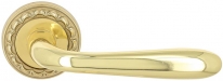 Дверная ручка Extreza ALDO (Алдо) 331 на розетке R02 полированная латунь F01