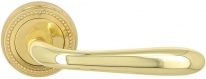 Дверная ручка Extreza ALDO (Алдо) 331 на розетке R03 полированная латунь F01