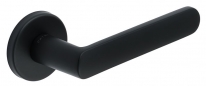 Дверная ручка Extreza Hi-Tech Slim AQUA (Аква) 113 на круглой розетке R12 черный F22