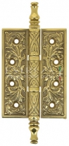 Дверная петля Extreza 6110 универсальная латунная 102x76x4 полированное золото F01 (1шт.)