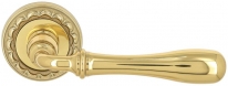 Дверная ручка Extreza CARRERA (Каррера) 321 на розетке R02 полированная латунь F01