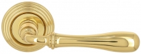 Дверная ручка Extreza CARRERA (Каррера) 321 на розетке R05 полированная латунь F01