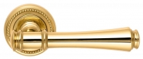Дверная ручка Extreza PIERO (Пиеро) 326 на розетке R03 полированная латунь F01
