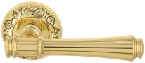 Дверная ручка Extreza PIERO (Пиеро) 326 на розетке R04 полированная латунь F01