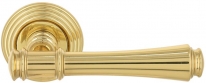Дверная ручка Extreza PIERO (Пиеро) 326 на розетке R05 полированная латунь F01