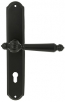Ручка дверная Extreza DANIEL (Даниел) 308 на планке PL01 CYL черный матовый F22