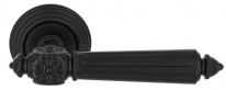 Дверная ручка Extreza LEON (Леон) 303 на розетке R05 черный матовый F22