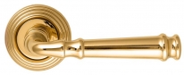 Дверная ручка Extreza BONO (Боно) 328 на розетке R05 полированная латунь F01
