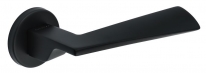 Дверная ручка Extreza Hi-Tech SLIM DIA (Диа) 118 на круглой розетке R12 черный F22
