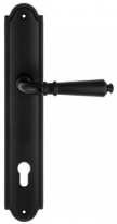 Дверная ручка Extreza PETRA (Петра) 304 на планке PL03 CYL черный матовый F22