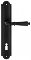 Дверная ручка Extreza PETRA (Петра) 304 на планке PL03 KEY черный матовый F22
