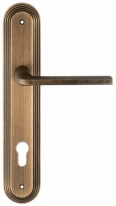 Дверная ручка Extreza TERNI (Терни) 320 на планке PL05 CYL матовая бронза F03