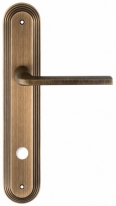 Дверная ручка Extreza TERNI (Терни) 320 на планке PL05 WC матовая бронза F03