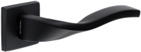 Дверная ручка Extreza Hi-tech Slim PERLA 114 на квадратной розетке R11 черный F22