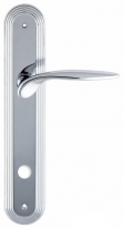 Дверная ручка Extreza CALIPSO (Калипсо) 311 на планке PL05 WC полированный хром F04