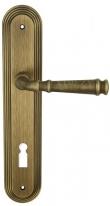 Дверная ручка Extreza BONO (Боно) 328 на планке PL05 KEY матовая бронза F03