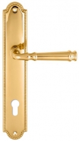 Дверная ручка Extreza BONO (Боно) 328 на планке PL03 CYL полированная латунь F01