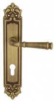 Дверная ручка Extreza BONO (Боно) 328 на планке PL02 CYL матовая бронза F03