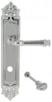 Дверная ручка Extreza BONO (Боно) 328 на планке PL02 WC полированный хром F04