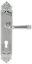 Дверная ручка Extreza BONO (Боно) 328 на планке PL02 CYL полированный хром F04