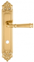 Дверная ручка Extreza BONO (Боно) 328 на планке PL02 WC полированная латунь F01