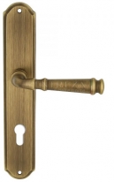 Дверная ручка Extreza BONO (Боно) 328 на планке PL01 CYL матовая бронза F03