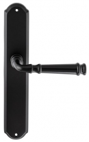 Дверная ручка Extreza BONO (Боно) 328 на планке PL01 черный матовый F22 без доп. запирания PASS
