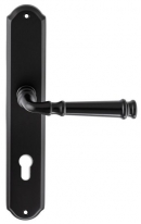 Дверная ручка Extreza BONO (Боно) 328 на планке PL01 черный матовый F22 под цилиндровый механизм CYL