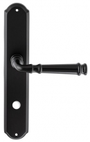 Дверная ручка Extreza BONO (Боно) 328 на планке PL01 черный матовый F22 сантехническая завертка WC