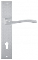 Дверная ручка Extreza Hi-tech PERLA (Перла) 114 на планке PL11 матовый хром F05 под цилиндровый механизм CYL