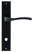 Дверная ручка Extreza Hi-Tech PERLA (Перла) 114 на планке PL11 черный F22 сантехническая завертка WC