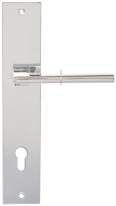 Дверная ручка Extreza Hi-Tech ROKSI (Рокси) 107 на планке PL11 полированный хром F04 под цилиндровый механизм CYL