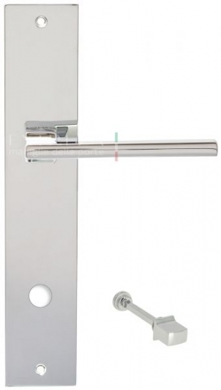 Дверная ручка Extreza Hi-Tech ROKSI (Рокси) 107 на планке PL11 полированный хром F04 сантехническая завертка WC